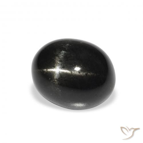 Diopsídio Estelar Preto Natural 5.78ct, oval, Opaco