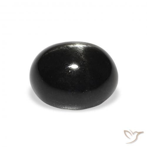 Diopsídio Estelar Preto Natural 5.78ct, oval, Opaco