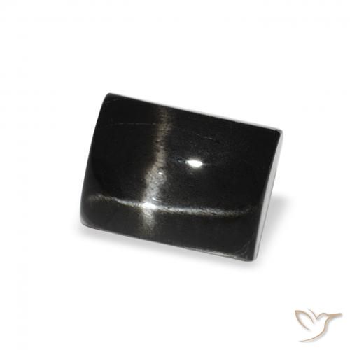 Diopsídio Estelar Preto Natural 3.12ct, baguete, Opaco