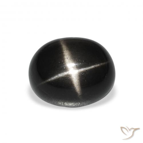 5.56ct Natural Preto Diopsídio Estelar, oval, Opaco