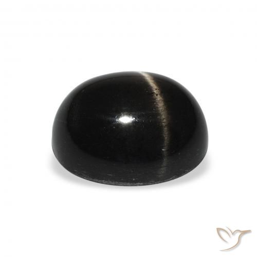 Diopsídio Estelar Preto Natural 5.56ct, oval, Opaco