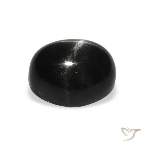 Diopsídio Estelar Preto Natural 5.55ct, oval, Opaco