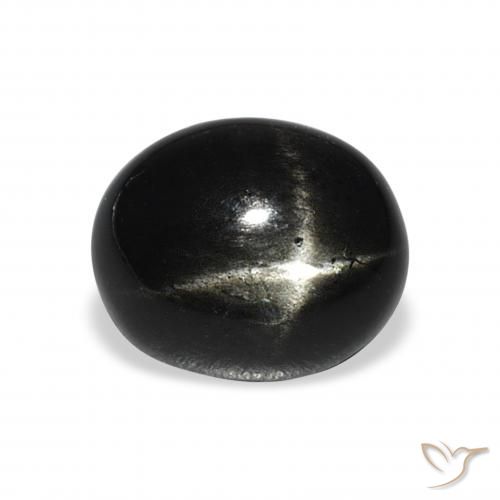 4.43ct Natural Preto Diopsídio Estelar, oval, Opaco