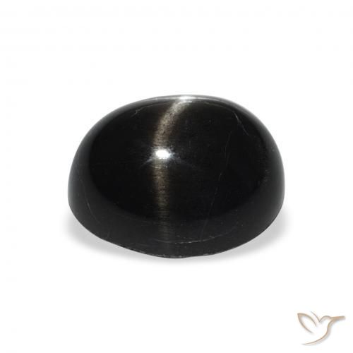 Diopsídio Estelar Preto Natural 5.71ct, oval, Opaco