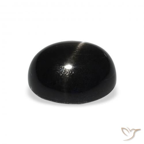 Diopsídio Estelar Preto Natural 5.51ct, oval, Opaco