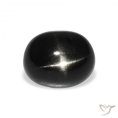 6.15ct Natural Preto Diopsídio Estelar, oval, Opaco
