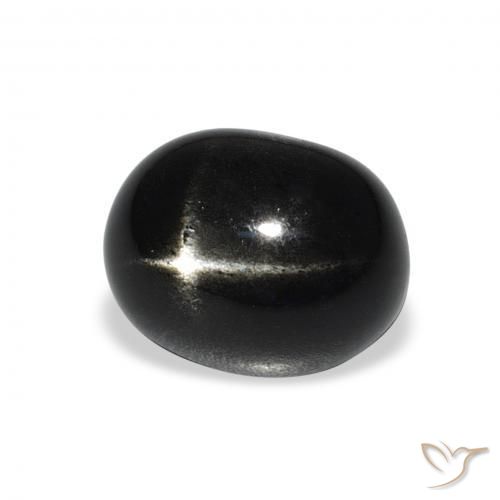 Diopsídio Estelar Preto Natural 6.15ct, oval, Opaco