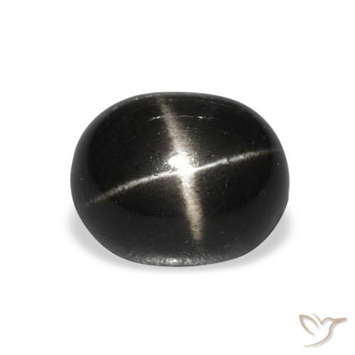 4.60ct Natural Preto Diopsídio Estelar, oval, Opaco