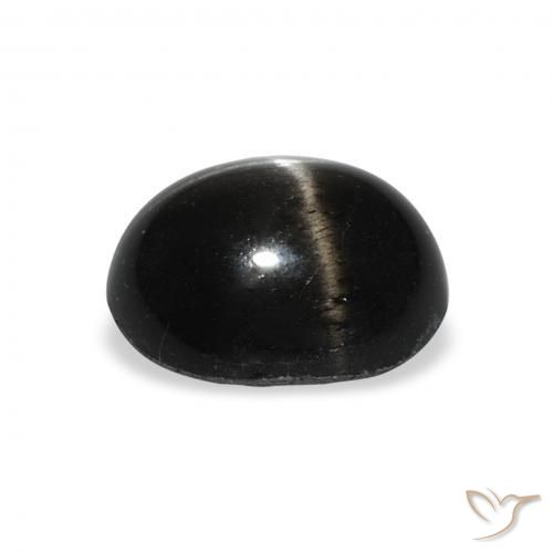 Diopsídio Estelar Preto Natural 4.60ct, oval, Opaco
