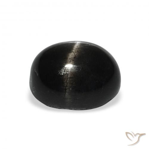 Diopsídio Estelar Preto Natural 5.88ct, oval, Opaco