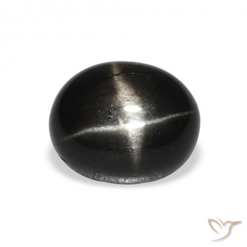 4.62ct Natural Preto Diopsídio Estelar, oval, Opaco