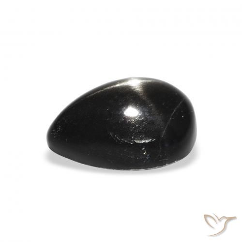 Diopsídio Estelar Preto Natural 2.44ct, Formato de pêra, Opaco