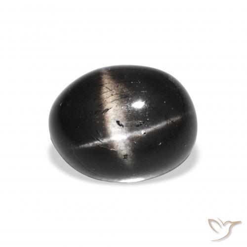 4.81ct Natural Preto Diopsídio Estelar, oval, Opaco