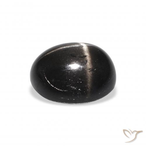 Diopsídio Estelar Preto Natural 4.81ct, oval, Opaco