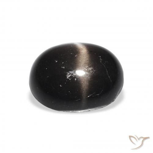 Diopsídio Estelar Preto Natural 4.85ct, oval, Opaco