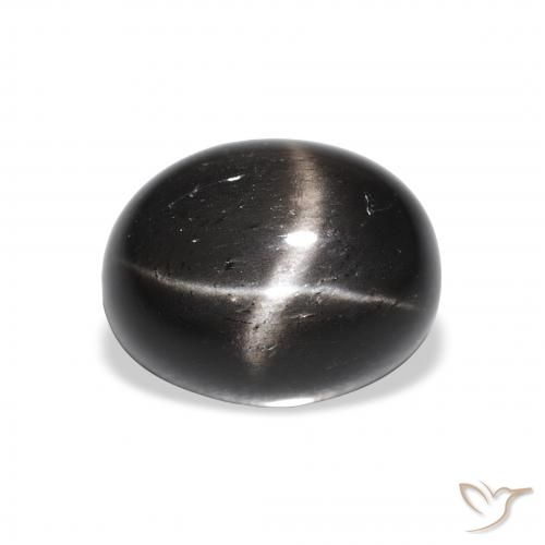 4.64ct Natural Preto Diopsídio Estelar, oval, Opaco