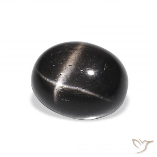 Diopsídio Estelar Preto Natural 4.64ct, oval, Opaco