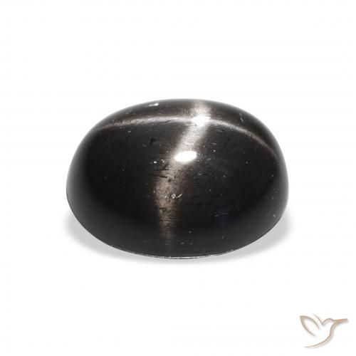 Diopsídio Estelar Preto Natural 4.64ct, oval, Opaco