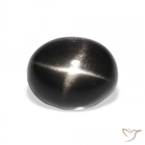 4.94ct Natural Preto Diopsídio Estelar, oval, Opaco
