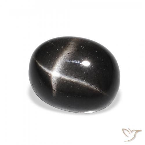 Diopsídio Estelar Preto Natural 5.05ct, oval, Opaco