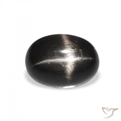 1.82ct Natural Preto Diopsídio Estelar, oval, Opaco