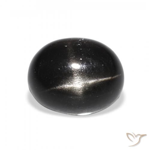 5.95ct Natural Preto Diopsídio Estelar, oval, Opaco