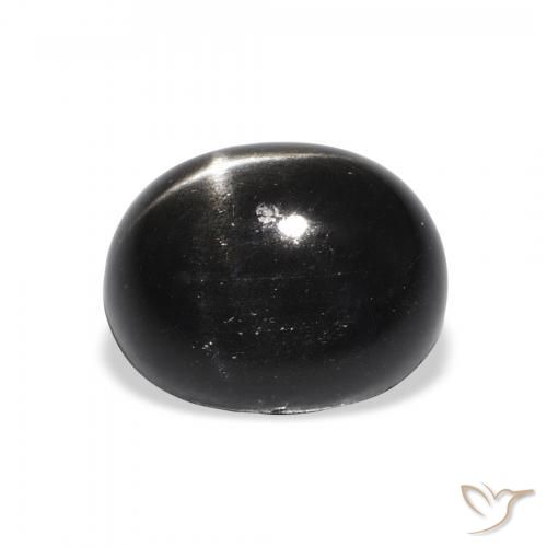 Diopsídio Estelar Preto Natural 5.95ct, oval, Opaco