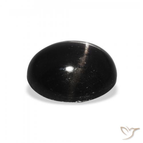 Diopsídio Estelar Preto Natural 4.05ct, oval, Opaco