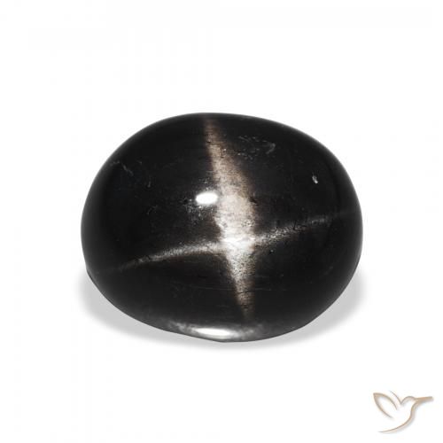 4.61ct Natural Preto Diopsídio Estelar, oval, Opaco