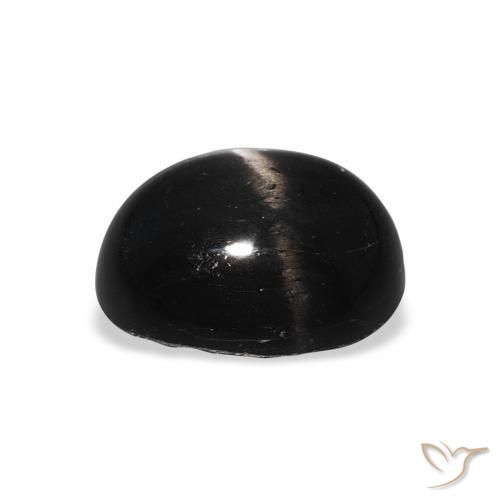 Diopsídio Estelar Preto Natural 4.61ct, oval, Opaco