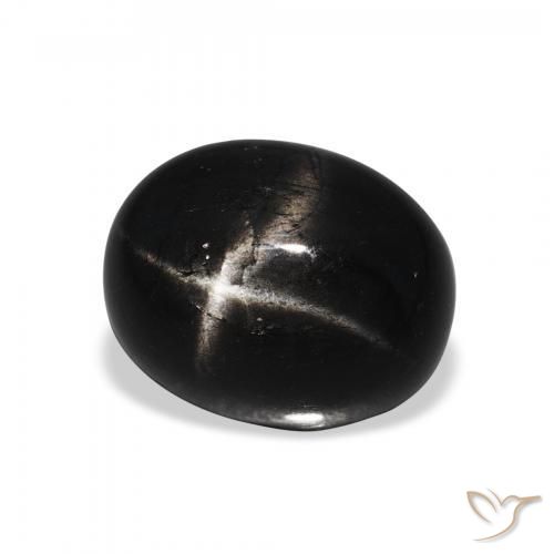 Diopsídio Estelar Preto Natural 5.70ct, oval, Opaco