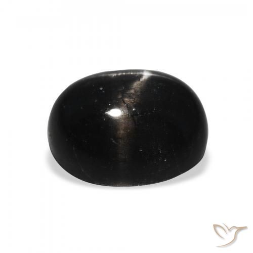 Diopsídio Estelar Preto Natural 5.70ct, oval, Opaco