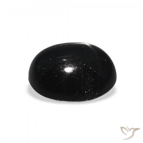 Diopsídio Estelar Preto Natural 4.36ct, oval, Opaco