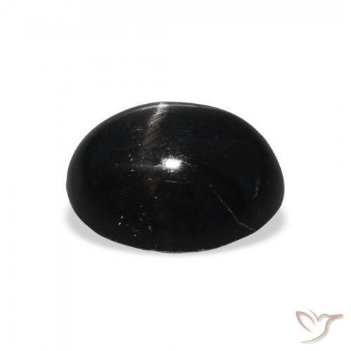 Diopsídio Estelar Preto Natural 4.42ct, oval, Opaco