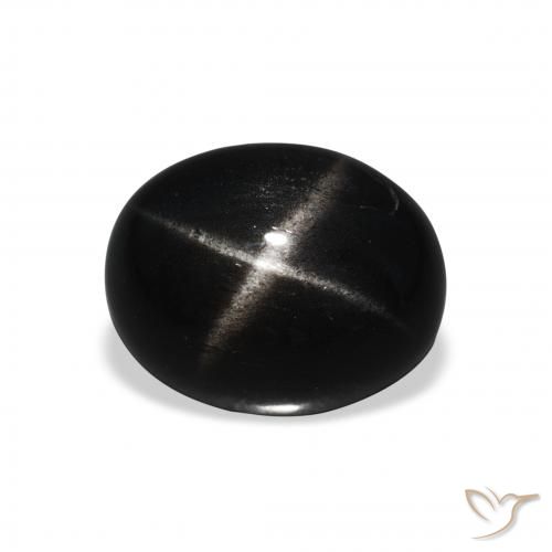 5.32ct Natural Preto Diopsídio Estelar, oval, Opaco