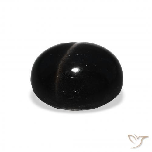 Diopsídio Estelar Preto Natural 5.32ct, oval, Opaco