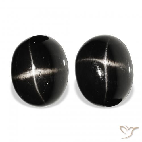 9.78ctw Natural Preto Diopsídio Estelar, oval, Opaco
