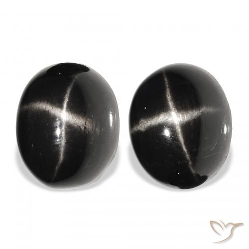 10.35ctw Natural Preto Diopsídio Estelar, oval, Opaco