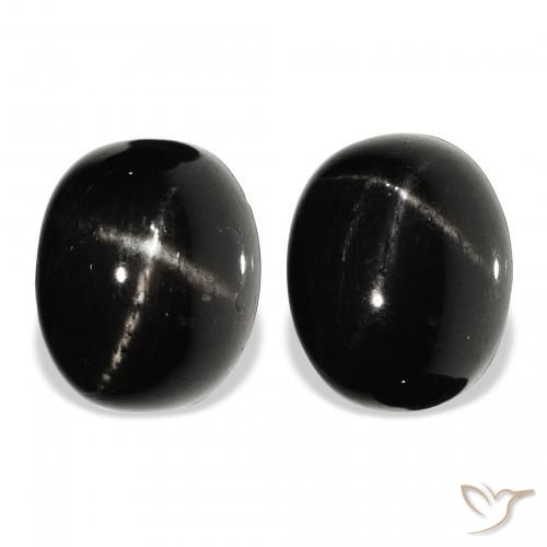 12.24ctw Natural Preto Diopsídio Estelar, oval, Opaco