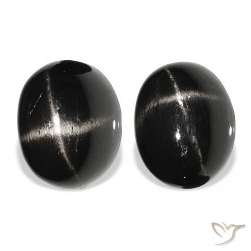 8.47ctw Natural Preto Diopsídio Estelar, oval, Opaco