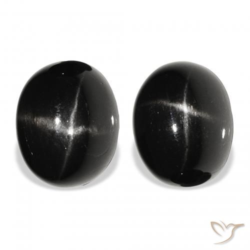 12.00ctw Natural Preto Diopsídio Estelar, oval, Opaco