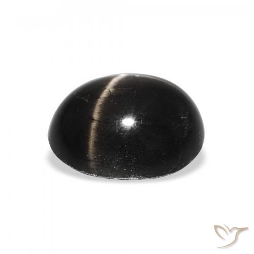 Diopsídio Estelar Preto Natural 4.25ct, oval, Opaco