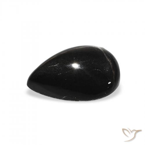 Diopsídio Estelar Preto Natural 2.24ct, Formato de pêra, Opaco