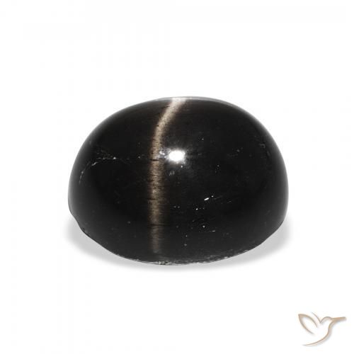Diopsídio Estelar Preto Natural 5.85ct, oval, Opaco
