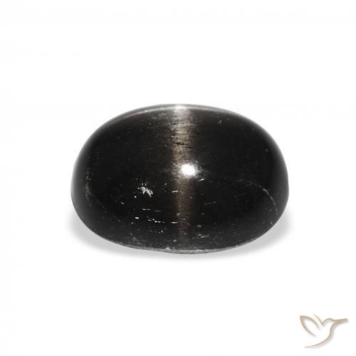 Diopsídio Estelar Preto Natural 3.85ct, oval, Opaco