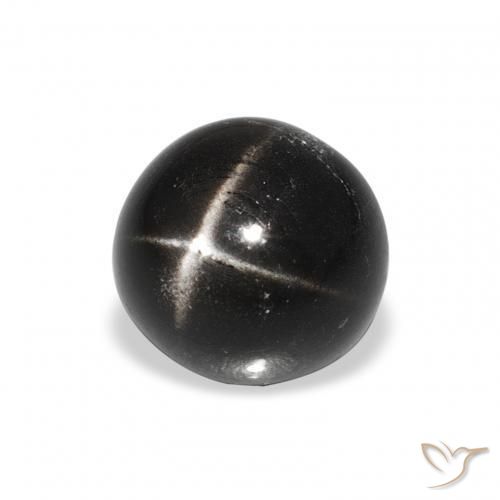 Diopsídio Estelar Preto Natural 2.44ct, Redondo, Opaco