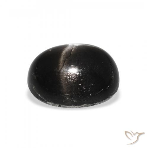 Diopsídio Estelar Preto Natural 5.27ct, oval, Opaco