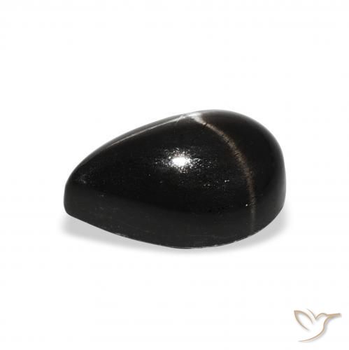 Diopsídio Estelar Preto Natural 2.66ct, Formato de pêra, Opaco
