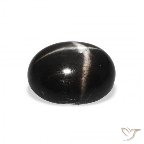 Diopsídio Estelar Preto Natural 5.13ct, oval, Opaco