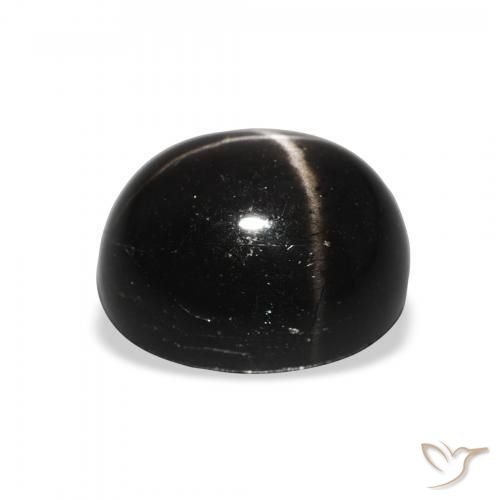 Diopsídio Estelar Preto Natural 5.95ct, oval, Opaco